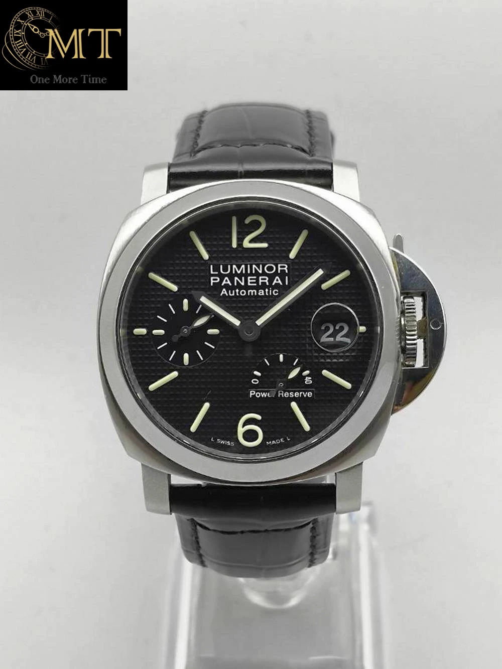 Panerai Luminor Power Reserve Clous de Paris 40mm Steel Black Dial Ref.PAM00241