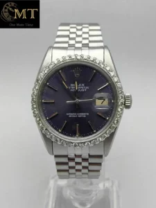Rolex Datejust 36mm Steel Navy Blue Dial Diamond Bezel Ref.16030