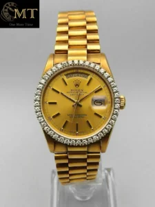 Rolex Day-Date 36mm Yellow Gold Champagne Dial Diamond Bezel Ref.18048