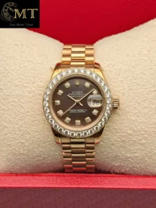 Rolex Lady-Datejust 26mm 18k Yellow Gold Chocolate Dial Ref.179175