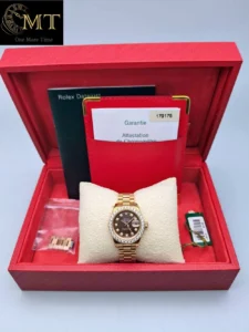 Rolex Lady-Datejust 26mm 18k Yellow Gold Chocolate Dial Ref.179175-2