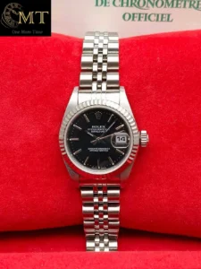 Rolex Lady-Datejust 26mm Steel Black Dial Fluted Bezel Ref.79174