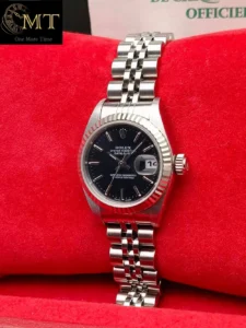 Rolex Lady-Datejust 26mm Steel Black Dial Fluted Bezel Ref.79174-2