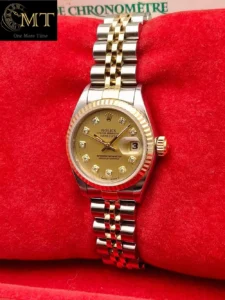 Rolex Lady-Datejust 26mm Yellow & Steel Champagne Diamond Dial Ref.69173-2