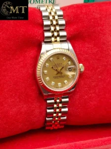 Rolex Lady-Datejust 26mm Yellow & Steel Champagne Diamond Dial Ref.69173-3