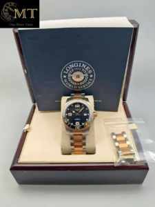 Longines HydroConquest 41mm Black Dial Two-Tone Steel Yellow Gold Auto Ref.L3.781.3.56.7-2