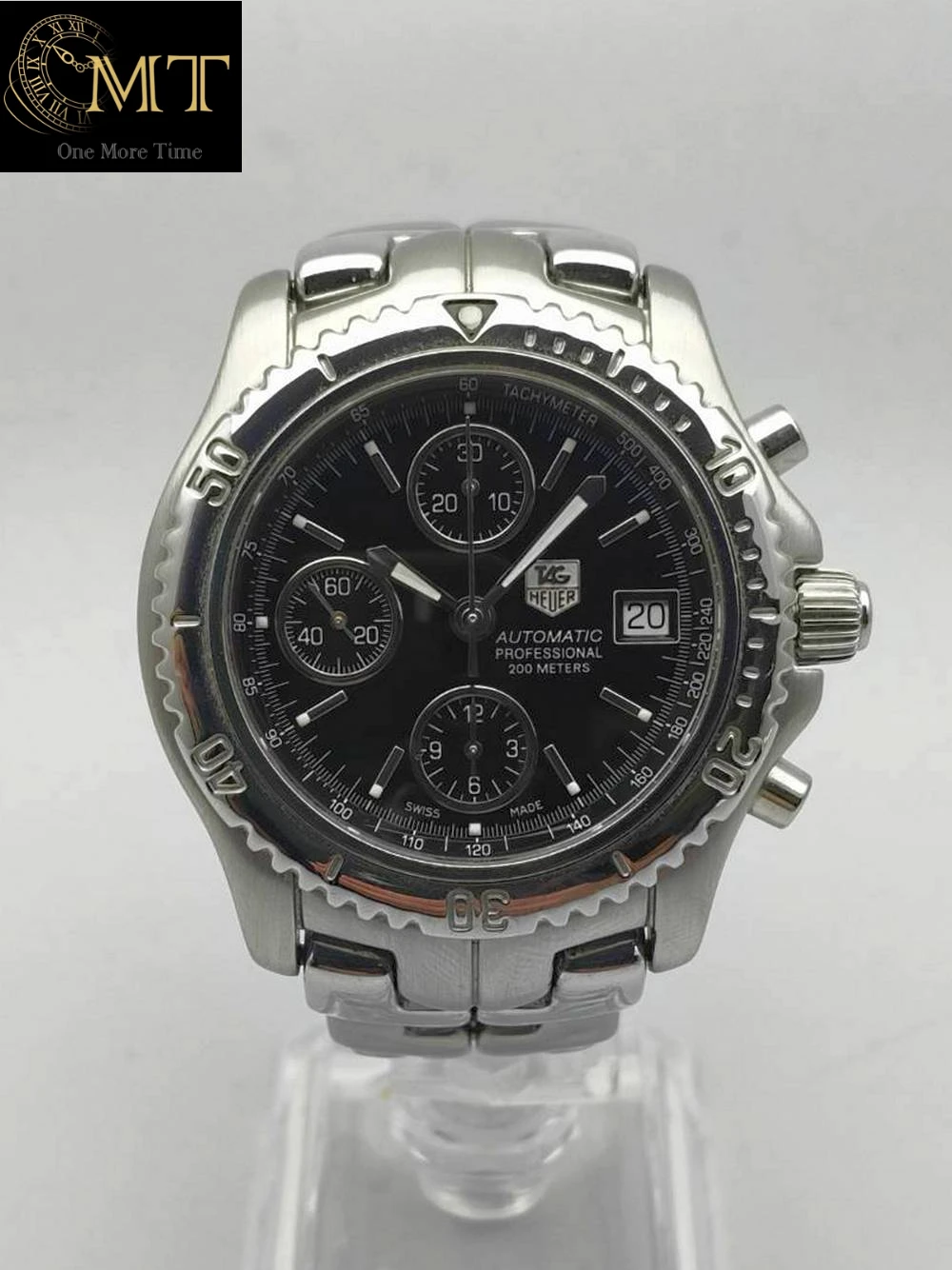 TAG Heuer 2000 Professional 38mm Black Dial Chronograph Auto 200M Steel Ref.CT2111