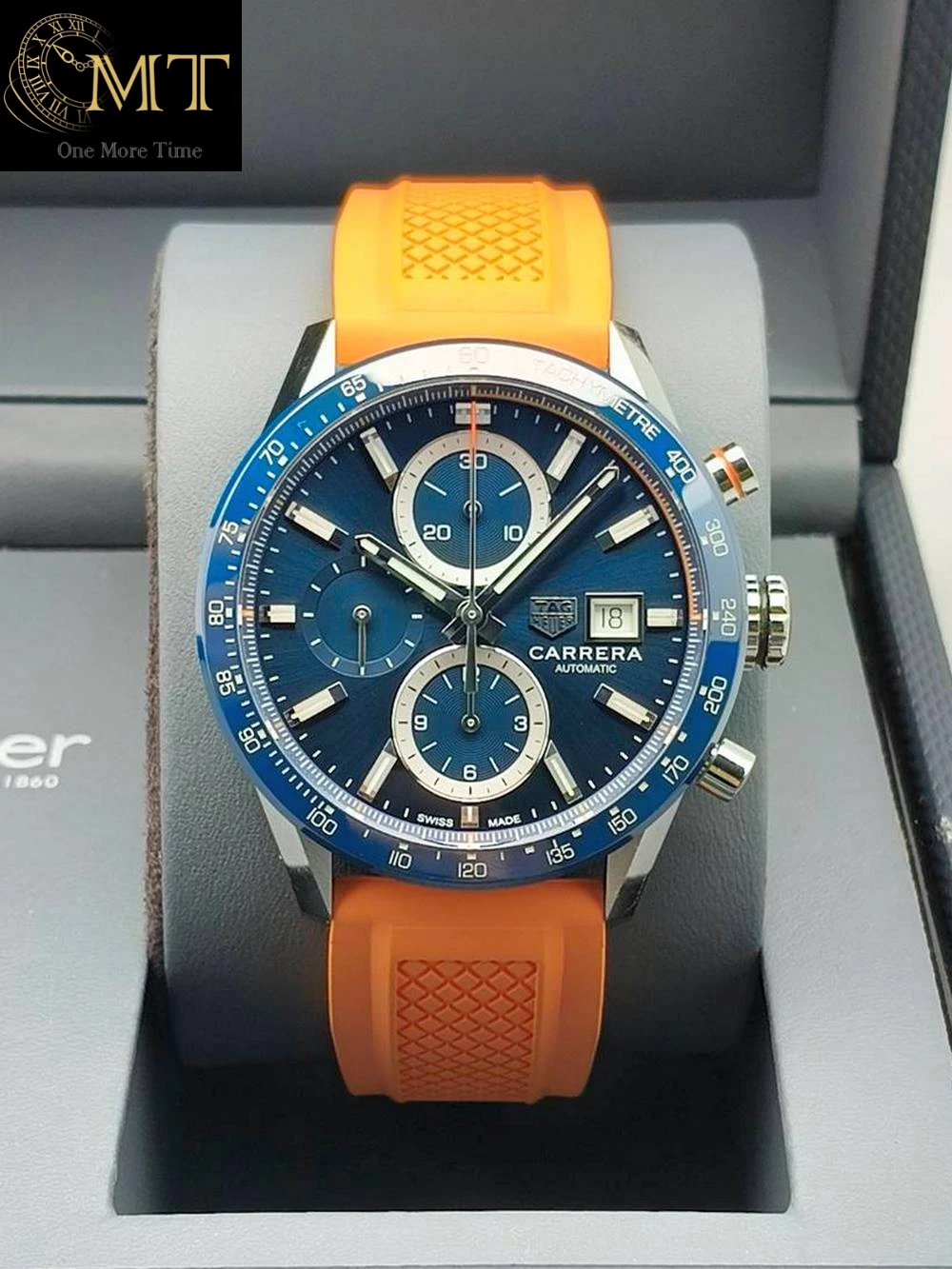 TAG Heuer Carrera 41mm Blue Dial Blue Ceramic Bezel Ref.CBM2112.FC6455