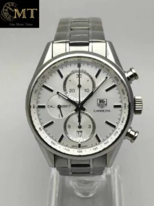 TAG Heuer Carrera 41mm Silver Dial Calibre 1887 Auto Chronograph Steel Ref.CAR2111.BA0724