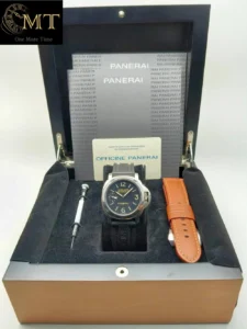 Panerai Luminor Marina 44mm Steel Black Dial Black Rubber Ref.PAM00111-4