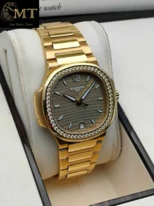 Patek Philippe Nautilus 35.2mm RG Diamond Grey Dial Ref.7118-1200R-010-3