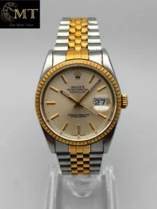 Rolex Datejust 36mm Two-Tone Champagne Dial Stick Markers Ref.16233