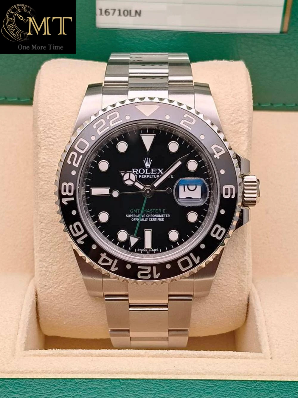 Rolex GMT-Master II 40mm Steel Black Ceramic Bezel Black Dial Oyster Ref.116710LN