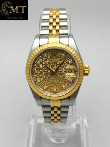 Rolex Lady-Datejust 26mm Two-Tone Champagne Jubilee Dial Diamond Markers Ref.69173