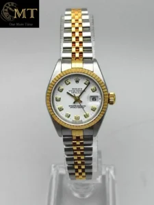 Rolex Lady-Datejust 26mm Two-Tone White Diamond Dial Ref.69173