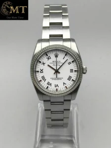 Rolex Oyster Perpetual Air-King 34mm White Roman Dial Ref.114234