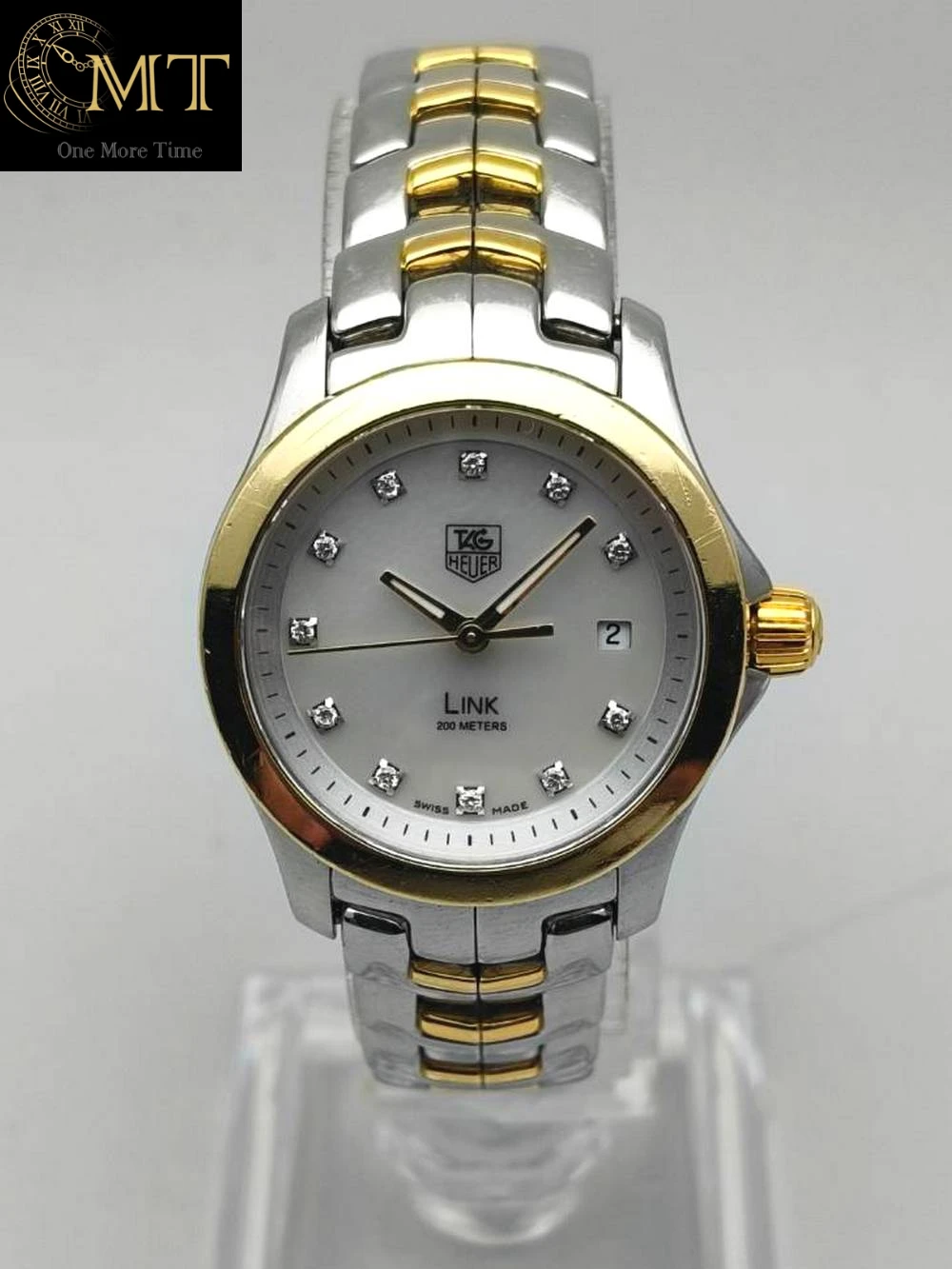 Tag Heuer Link Quartz 27mm Two-tone MOP Diamond Dial Ref.WJF1353.BB0581