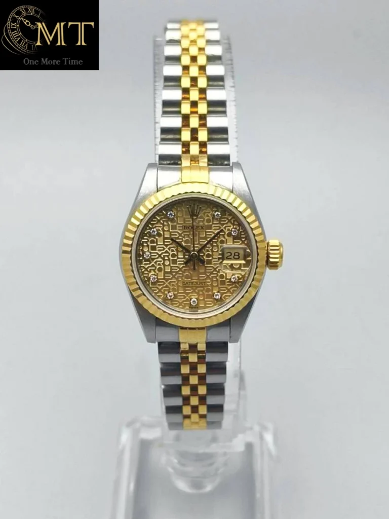 Rolex Lady-Datejust 26mm Steel-YG Champagne Computer Diamond Dial Ref.69173