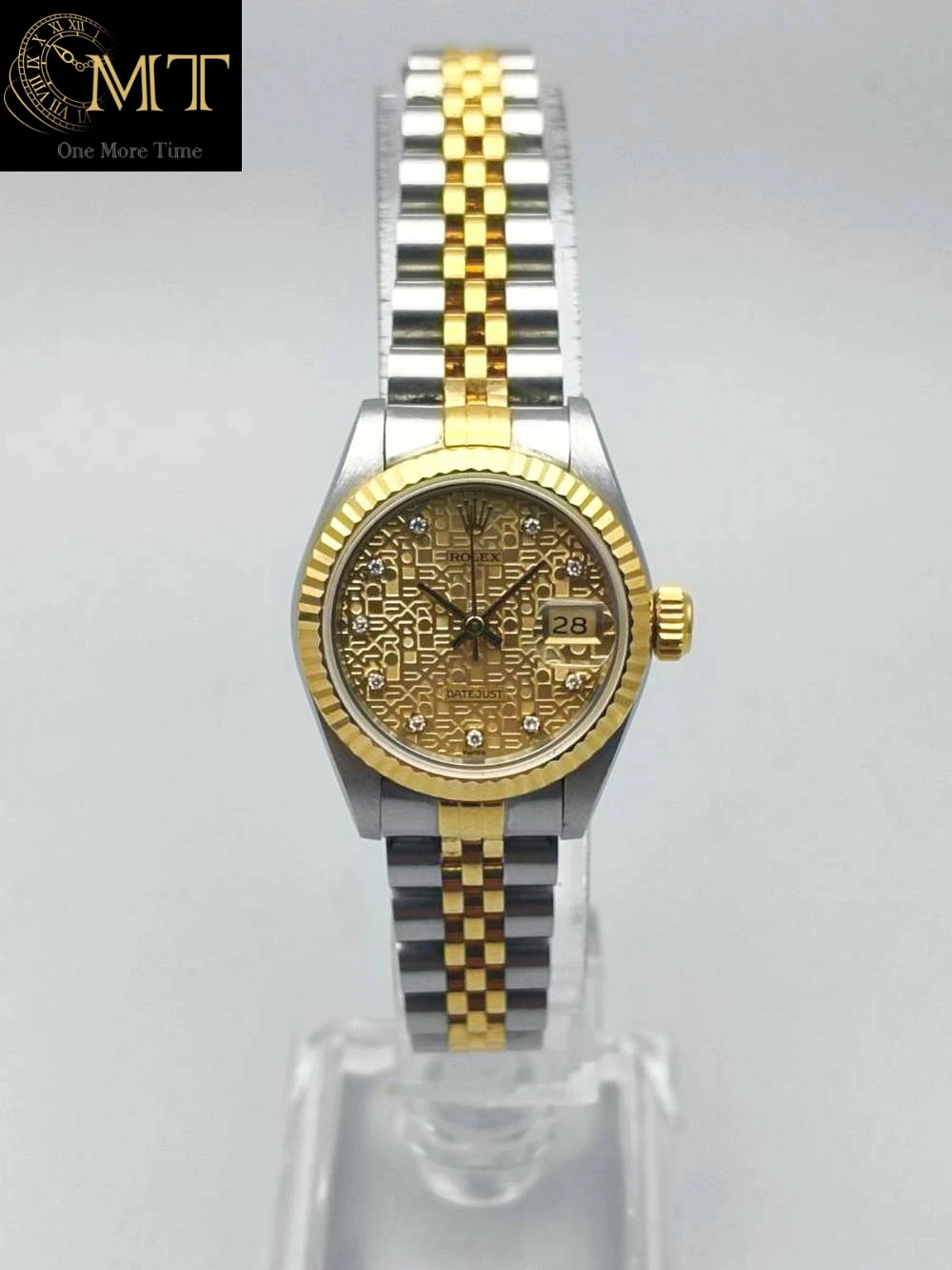 Rolex Lady-Datejust 26mm Steel-YG Champagne Computer Diamond Dial Ref.69173