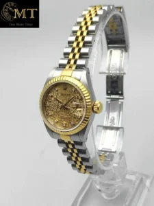 Rolex Lady-Datejust 26mm Steel-YG Champagne Computer Diamond Dial Ref.69173-2
