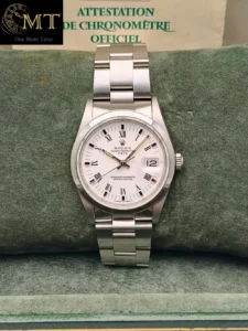 Rolex Oyster Perpetual Date 34mm Steel White Roman Dial Ref.15200