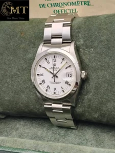 Rolex Oyster Perpetual Date 34mm Steel White Roman Dial Ref.15200-2