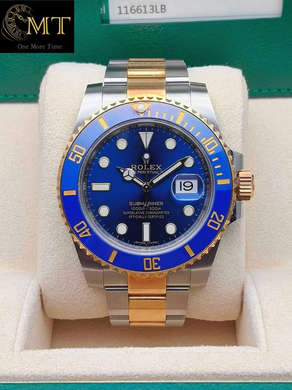 Rolex Submariner Date 40mm Steel-YG Blue Ceramic Bezel Ref.116613LB