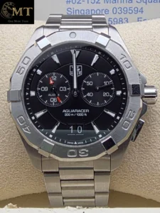 TAG Heuer Aquaracer 300M Alarm Steel Black Dial Ref.WAY111Z.BA0910