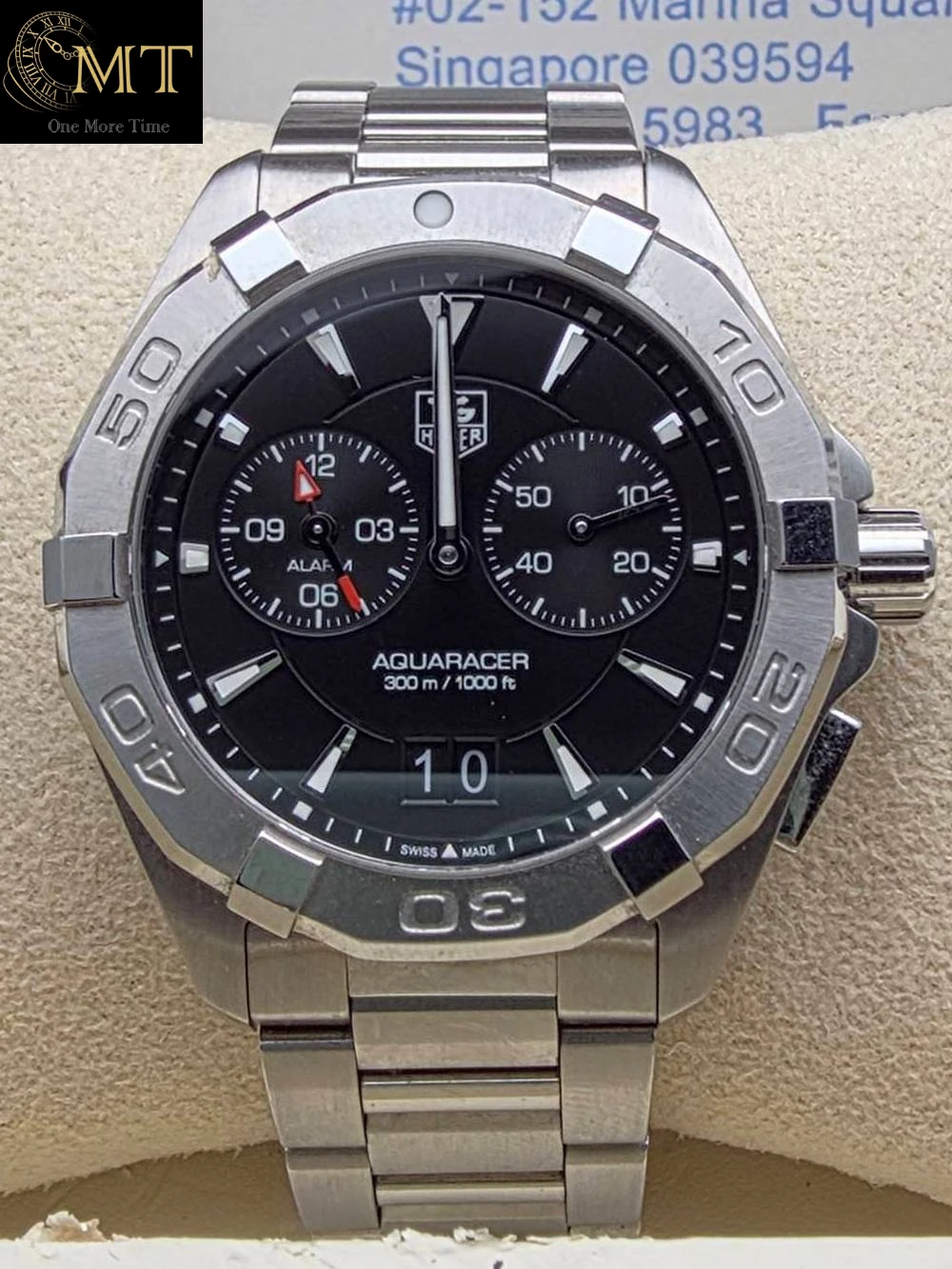TAG Heuer Aquaracer 300M Alarm Steel Black Dial Ref.WAY111Z.BA0910