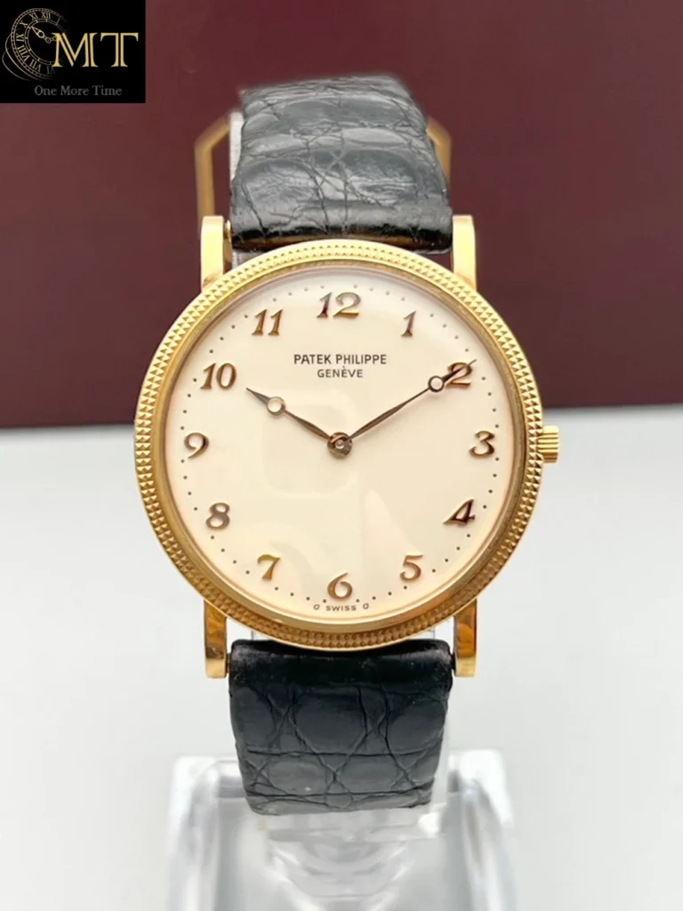 Patek Philippe Calatrava 32mm Yellow Gold Ivory Breguet Dial Hobnail Bezel Ref.3520/D