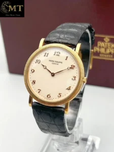 Patek Philippe Calatrava 32mm Yellow Gold Ivory Breguet Dial Hobnail Bezel Ref.3520D-2
