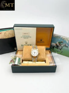 Rolex Datejust 31mm Steel & YG White Roman Dial Fluted Bezel Ref.68273-4