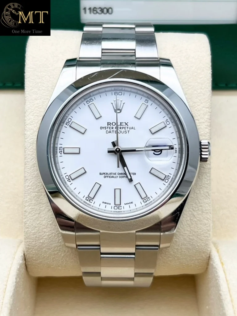 Rolex Datejust II 41mm Steel White Dial Smooth Bezel Ref.116300