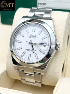 Rolex Datejust II 41mm Steel White Dial Smooth Bezel Ref.116300-2