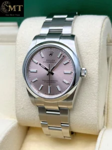 Rolex Oyster Perpetual 34mm Steel Pink Dial Ref.124200-3