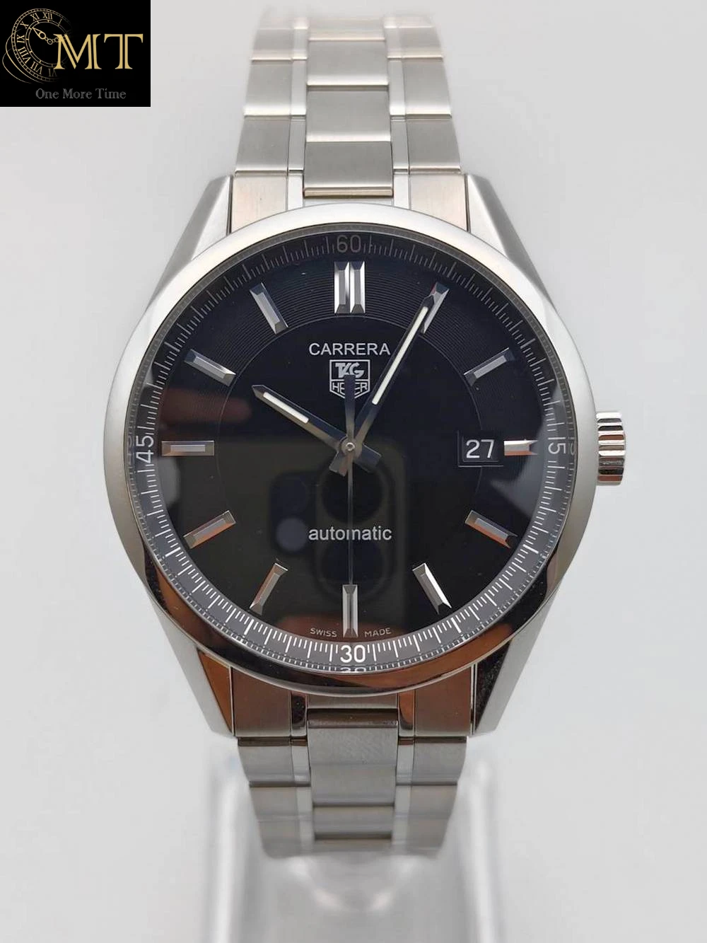 TAG Heuer Carrera Calibre 5 Automatic 39mm Steel Black Dial Ref.WV211B.BA0787