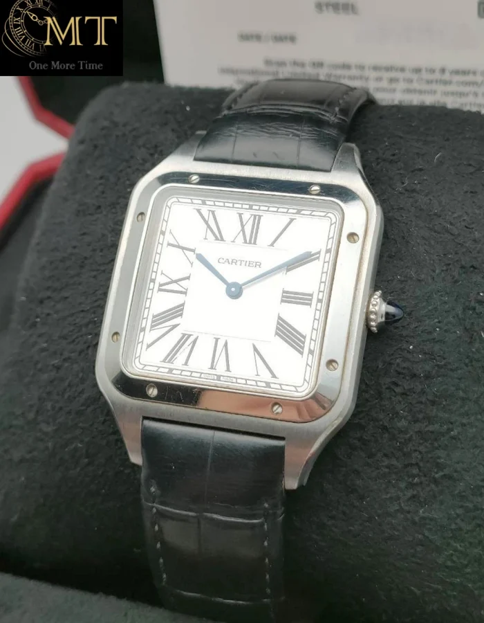 Cartier Santos Dumont XL Stainless Steel Silver Dial Ref.WSSA0032