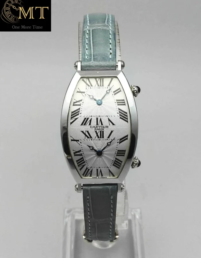 Cartier Tonneau Dual Time White Gold 18k CARTIER PARIS Ref.2459D