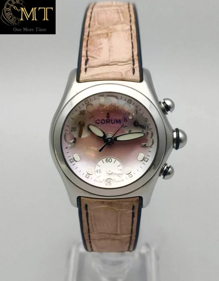 Corum Bubble Steel Pink Ladies Watch Ref.196 150 20 0F08 PN96R