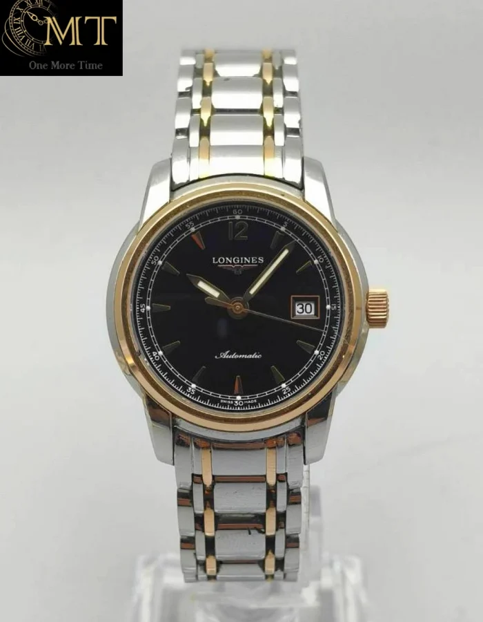 Longines Saint-Imier Two-Tone Steel Gold Black Dial Bracelet Ref.L2.766.5.59.7