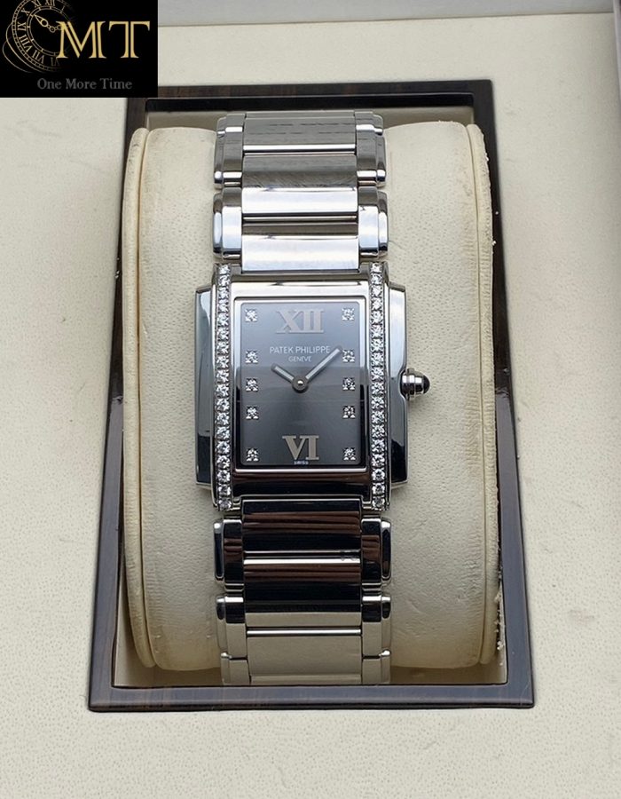 Patek Philippe Twenty~4 Steel Grey Dial Diamonds Ref.4910/10A-010