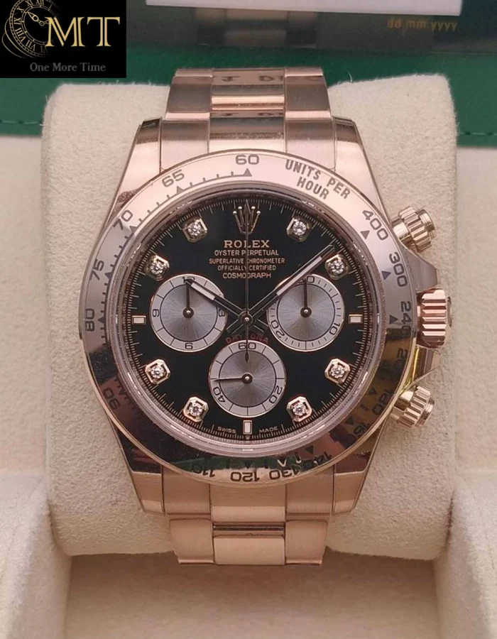 Rolex Cosmograph Daytona Everose Gold 18k Bright Black & Sundust Dial Dial Ref.126505