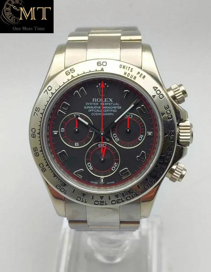 Rolex Cosmograph Daytona White Gold 18k Black Racing Dial Ref.116509