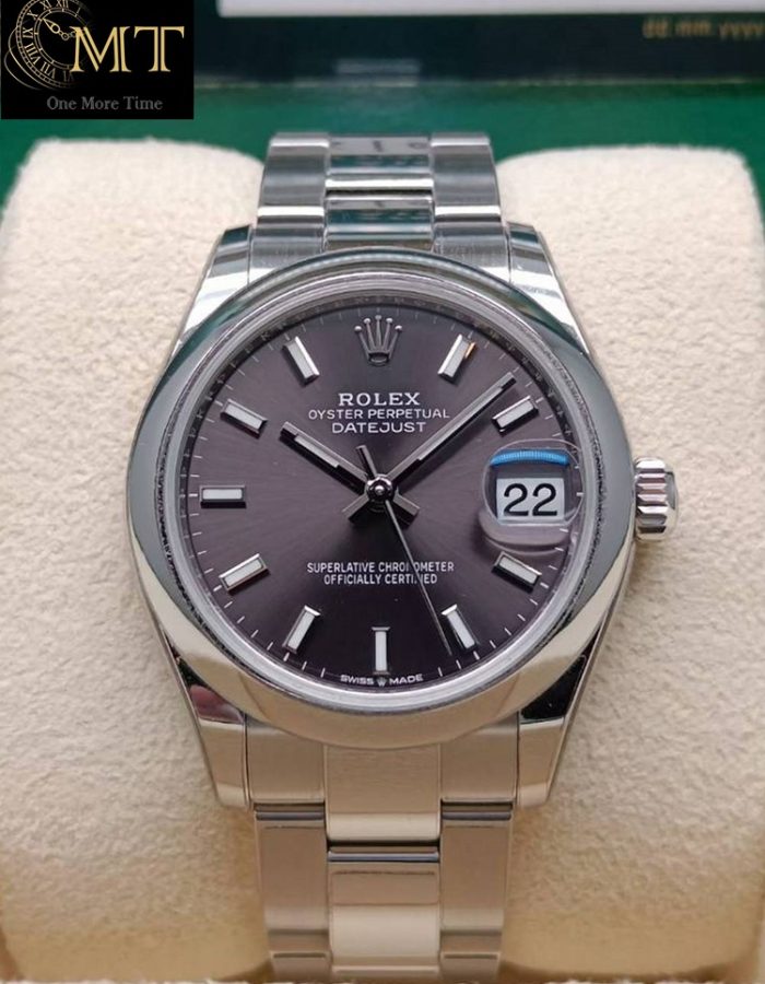 Rolex Datejust 31mm Oystersteel Dark Grey Index Dial Ref.278240