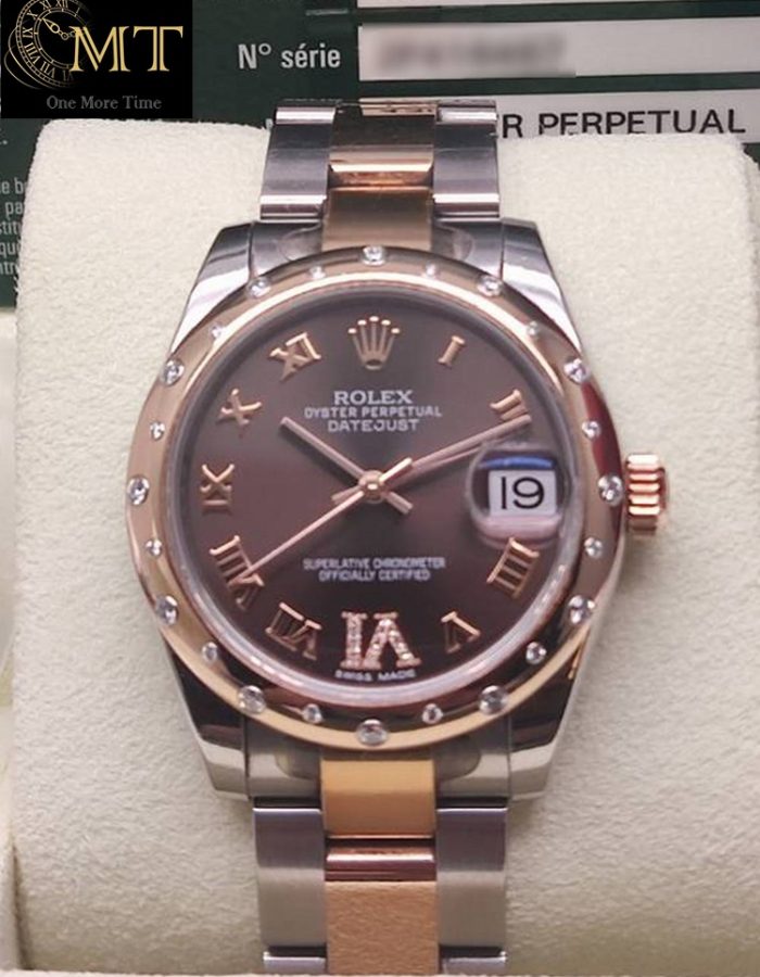 Rolex Datejust 31mm Oystersteel & Rose Gold Chocolate Brown Dial Ref.178341