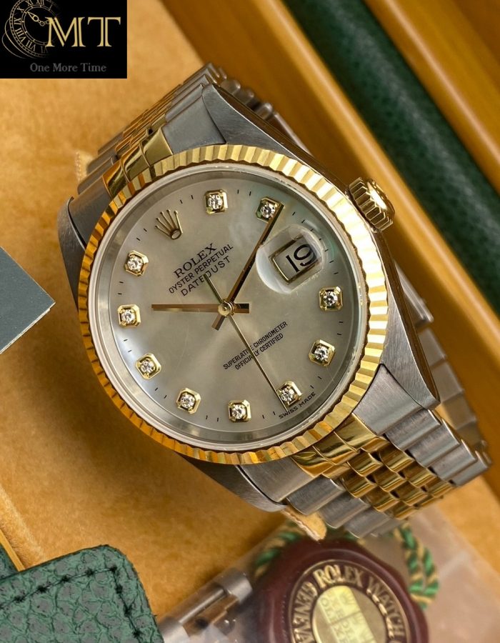 Rolex Datejust 36mm 2Tone MOP Diamond Dial Ref.16233