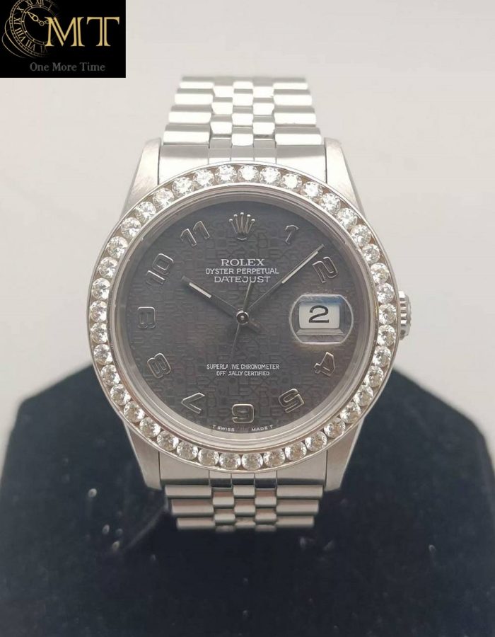 Rolex Datejust 36mm Black Arabic Numerals Dial Ref.16030