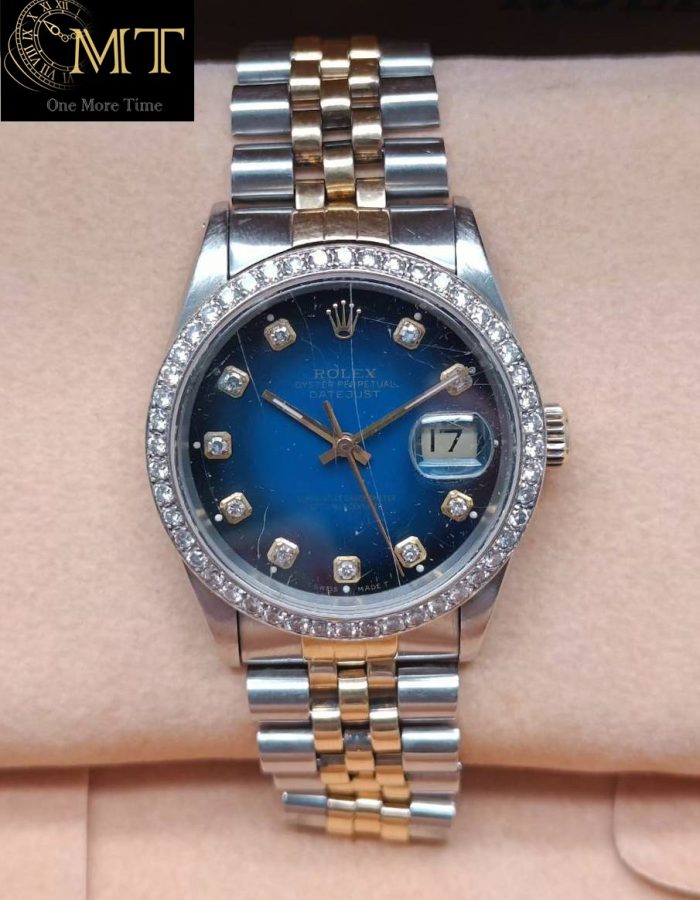 Rolex Datejust 36mm Blue Dial Gold & Steel Diamond Ref.16233