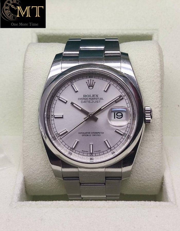 Rolex Datejust 36mm Oystersteel Silver Dial Ref.116200