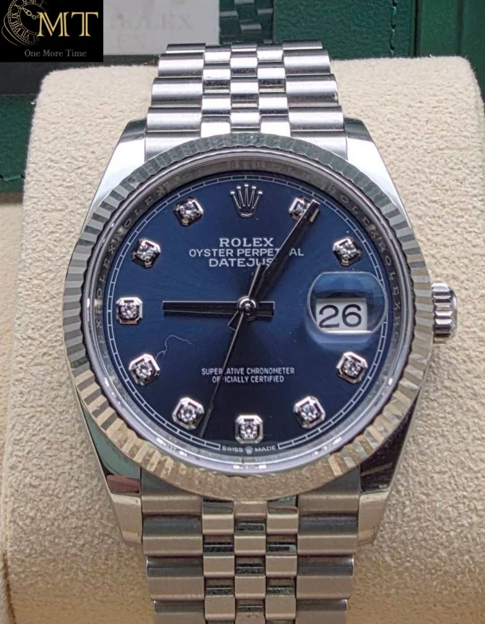 Rolex Datejust 36mm Steel Blue Diamond Dial Ref.126234